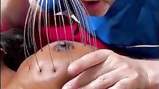 Ebony Teen with Giant Natural Melons Lily Starfire Getting Screwed After Massage