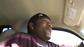 White chick gives head to the black stud