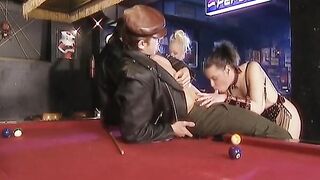Handsome German dolls enjoying hot fisting and anal orgy at the pool table