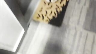 Getting hope desperate to piss but the baths door was locked