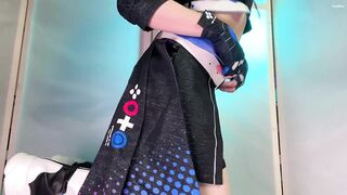 Silver Wolf loves Riding a Sex-toy Cosplay Honkai Star Rail