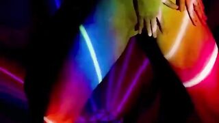 Stripped disco girl