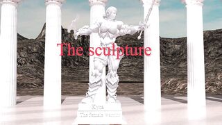 The sculpture / female muscle growth animation