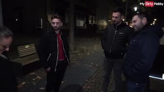 Golden-haired MILF finds 3 slutty boyz on street for home gang screw - MyDirtyHobby German Amateurs