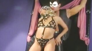 Blonde Hottie in Mask Gets Rough Hardcore Pounding and Ejaculation