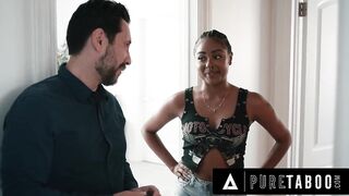 PURE TABOO Stupid Destiny Mira Catches Creepy Overprotective Stepdad Setting Cameras Around The House