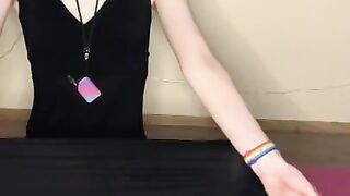 Redhead Rock Office Hottie Relaxes After Long Week
