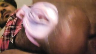 Trickling faggot clit