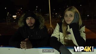 VIP4K. Funky Town got caught at a public skating rink and got banged