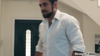 Teen Emma Rosie just got cheated on and her bfs stepdad suggests she cheats him back.The tiny golden-haired seduces him and deepthroats before shes banged