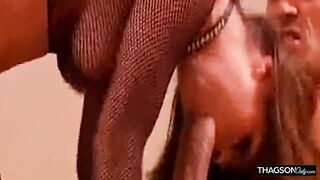 Older Brunette's Ass Stretched Wide with Oozing Gape Action