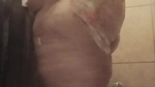 Pawg BBW with big butt Showering