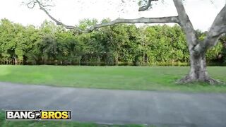 BANGBROS - Rei Sky Flashes Her Melons On The Bus And Gets Screwed Hard With Her Butt Trembling From Every Thrust