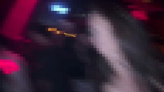 A busty floozy without panties dances in a club and quickly gets a portion of cum in her ass