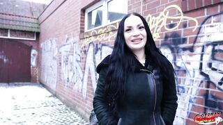 GERMAN SCOUT - Huge Butt German Tattoo Model Mandy Heart Pick Up for Casting Fuck