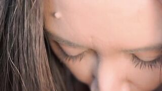 Oral-job spitting cum on schlong