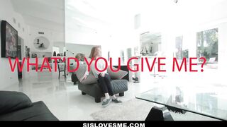 Having a quickie with redhead step sister