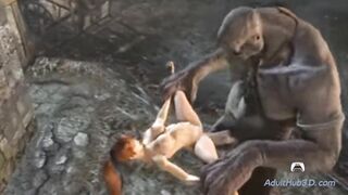 Taut Gap Stretched By Monster Penis In Bizarre Scene