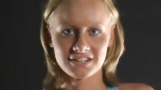Concupiscent amateur golden-haired gets down on her knees to deliver a hot pov blow job sex