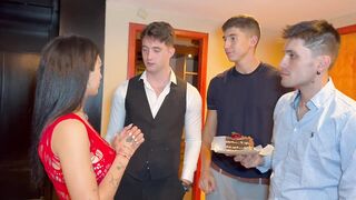 Tattooed Argentine Woman Seeks 3 Lads for a Party and a Gang Bang with Double Penetrations - Mica