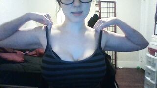 Missy Bates plays with tits for 3 minutes