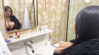 Big Bazookas Lalin beauty BBW Whore Doll Soaps Her Curves in the Shower
