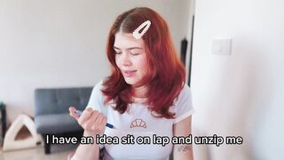 Teen 18+ redhead comes for an internship. Boss tricked her (creampie)