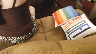 Tired MILF on the Daybed Yawning