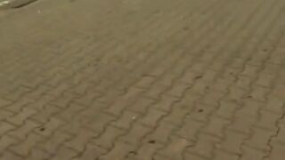 Granny sucks a chunky schlong then gets screwed in the bushes