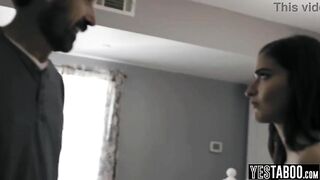 Sexually excited older stepdad spanks and rails small marvelous Latina teen step daughter