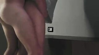 Husband at no time bangs me like this! Cheating wife calls straight friend to fuck her hard after hubby leaves for work