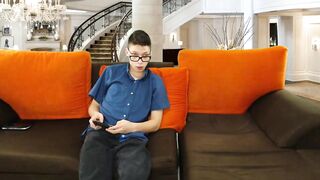 Lewd stepmom screws her stepson alone at home