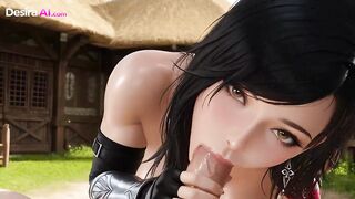 Outdoor Brunette Tifa’s Giant Cum Explosion On Big Melons! AI Generated