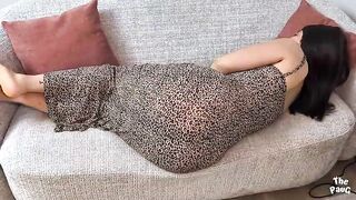 I went to clean the daybed and my stepson got turned on by my big butt