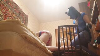 Russian precious-looking chick Anastasia Mastix pegging Sasha Earth home