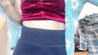 Hana Sexy in College Skirt Outfit Perfext Body Nice Booty