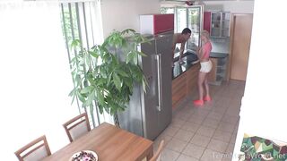 Creampie-Cuties.com - Katy Sky - Golden-haired pours semen out of pussy