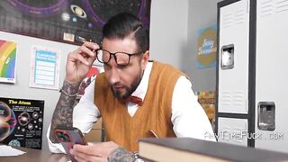 Asian Beauty Gives Laser Eyes Whilst Teacher Fucks Everyone In Class Thanks To The Seed Act