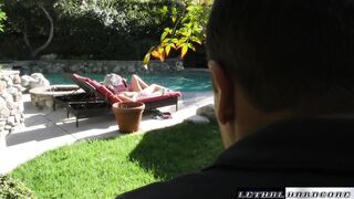 Sami blows the new pool stud and milks out the cum