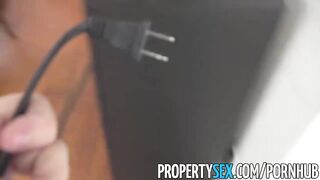 PropertySex - Cute small tenant wants to bangs landlord