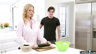 Big breasts MILF stepmother can't stop thinking about her stepsons big knob