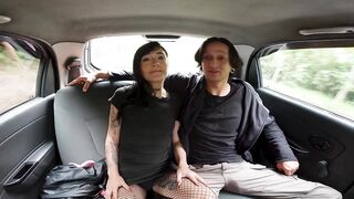 Sex in the car with a slender european model