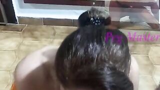 I will drink all of your Cum to the last drop while I ride my sex toy in front of mirror - POV