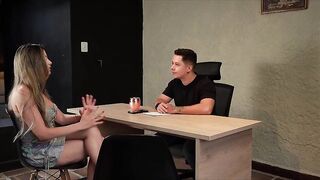 Sara Golden-haired and I let my boss fuck us hard in exchange for a raise! - AMBAR PRADA