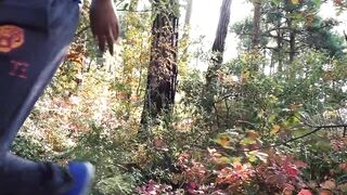Outdoor Sex. Unexpected fuck with a stranger in the forest. Russian