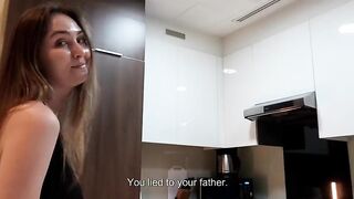 StepMom Gives Me a Secret Kitchen Oral After Staring at My Knob Beneath the Table