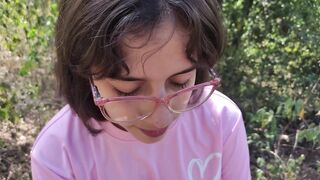 Latina teen Jasmine gives a oral pleasure-job in the woods