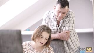 OLD4K. Astonishing sex with teen sweetheart helps grand-daddy feel younger anew