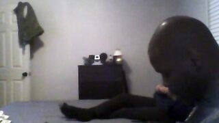 hidden camera..Stud dike taking bbc. she lost a bet.