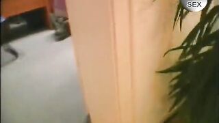Skiny whore satisfy her twat with glasses sex-toy